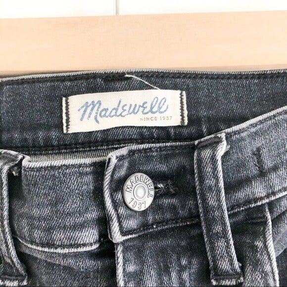 Madewell 10" High Riser Black Washed Skinny Skinny Jeans 25 - Picture 7 of 7